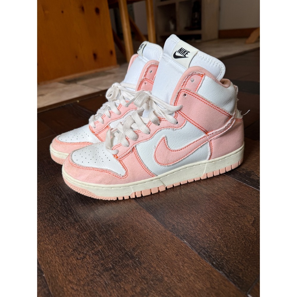 Nike Dunk High 1985 Arctic Orange Size 9.5 Pink Denim Retro Sneakers basketball